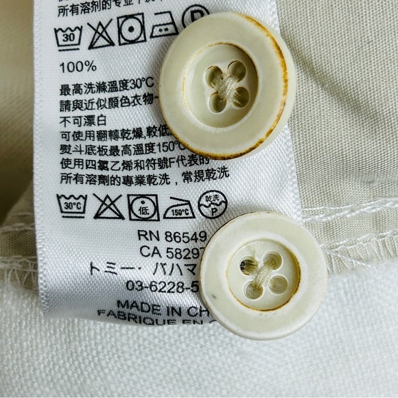 Tommy Bahama Women's 100% Linen Relaxed Off White Slacks Size XXL - Picture 7 of 11